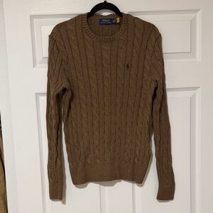 Polo by Ralph Lauren Men's Tan Cable Knit Sweater